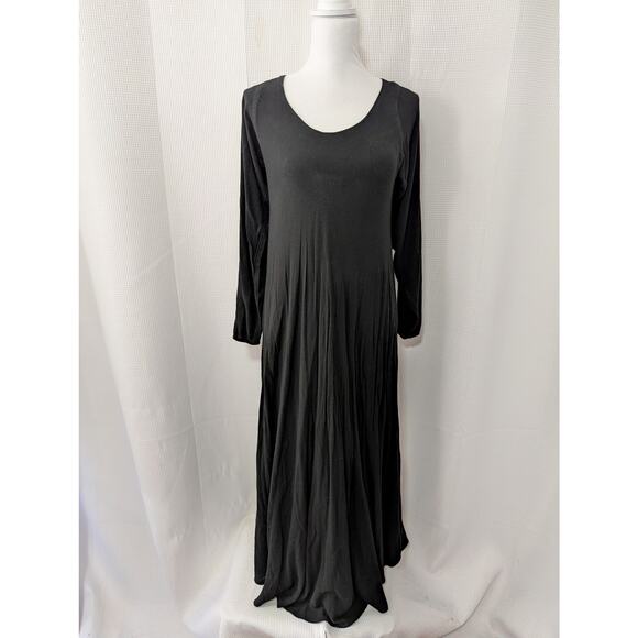 STUNNING HEAVY COTTON GOTH STYLE FULL 360° SKIRT FULL, MAXI LENGTH DRESS! SZ S/M - Picture 2 of 8